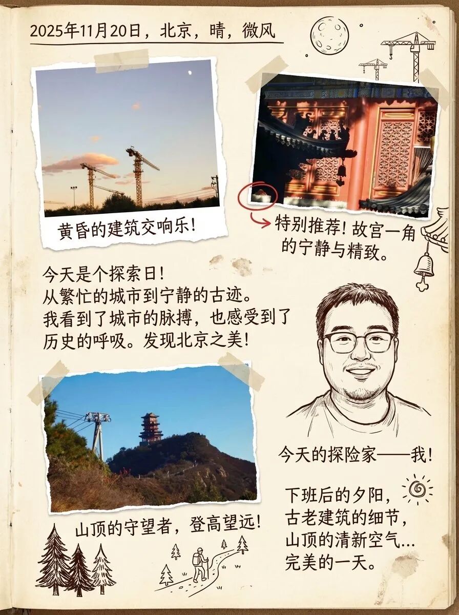 多图输入与手写日记风格