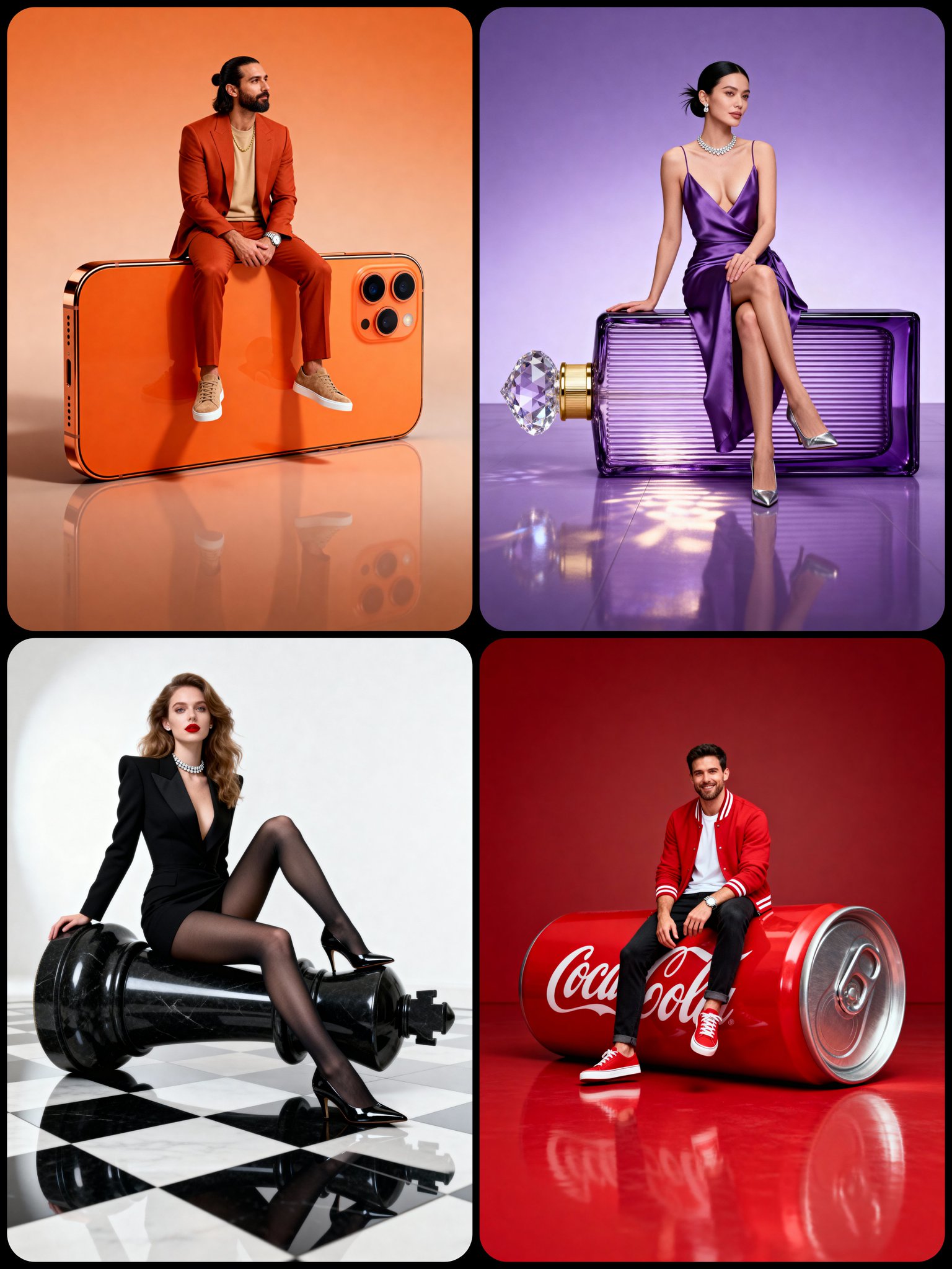 超大道具的影棚拍摄照片