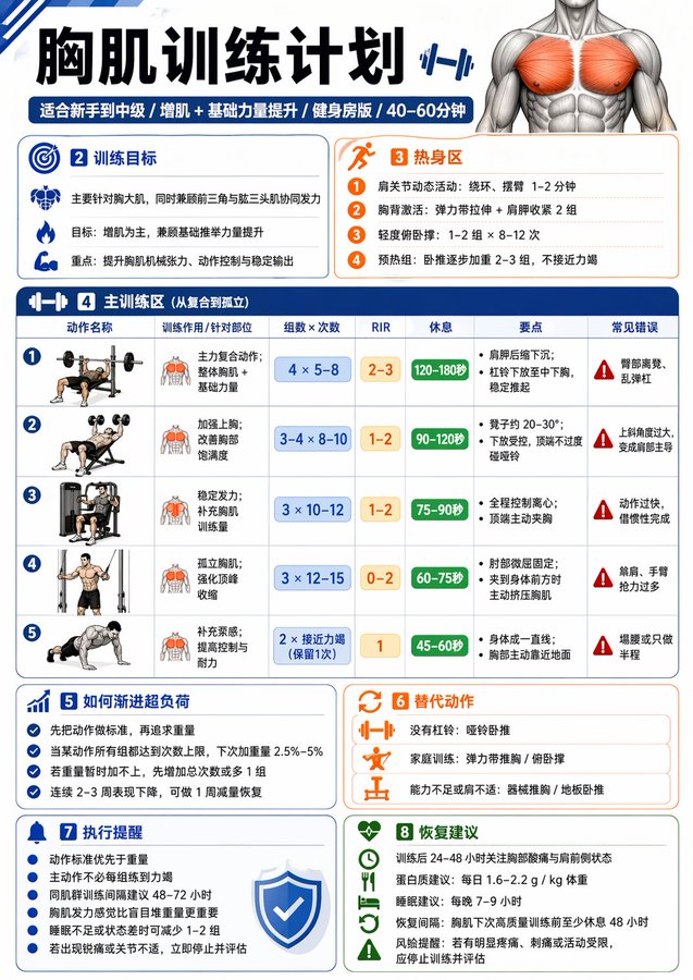GPT Image 2 提示词 一张中文健身信息图