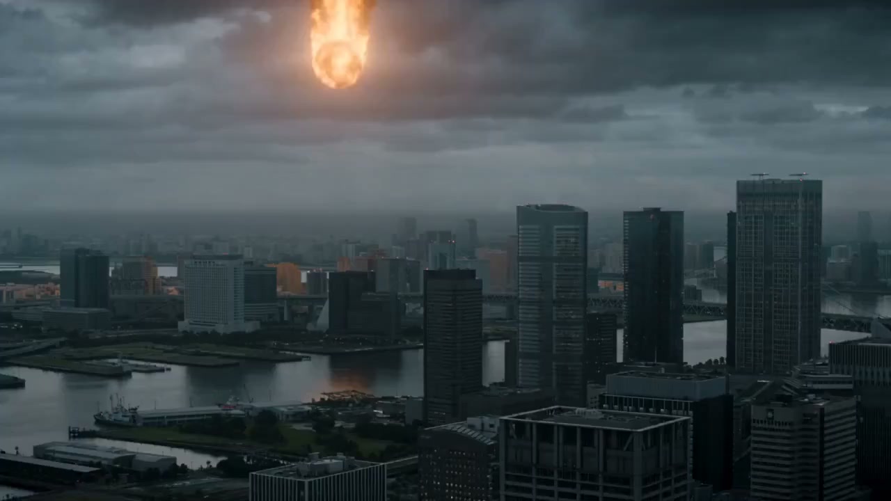 好莱坞级现代都市末日陨石撞击