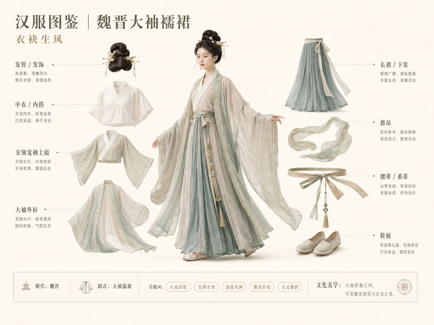 苹果风魏晋汉服层级结构图鉴