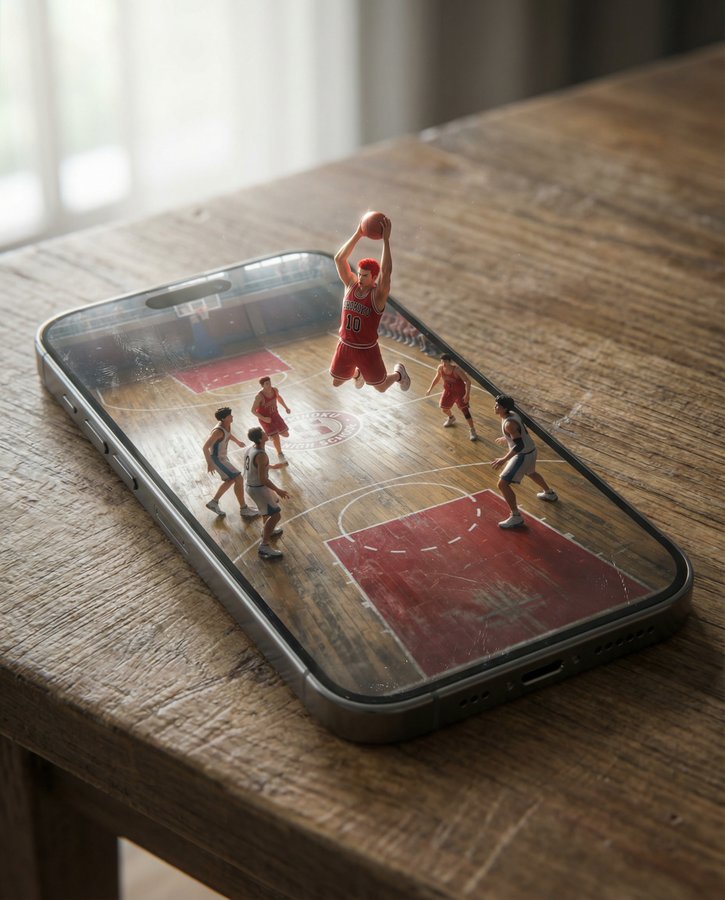 用手机屏幕把运动世界装进口袋