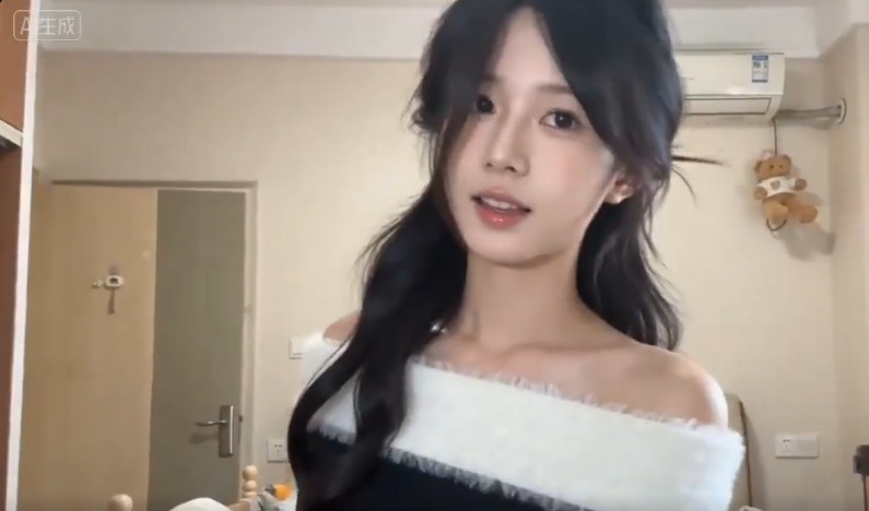 Seedance2.0生成了在卧室自拍的爱臭美的女孩vlog