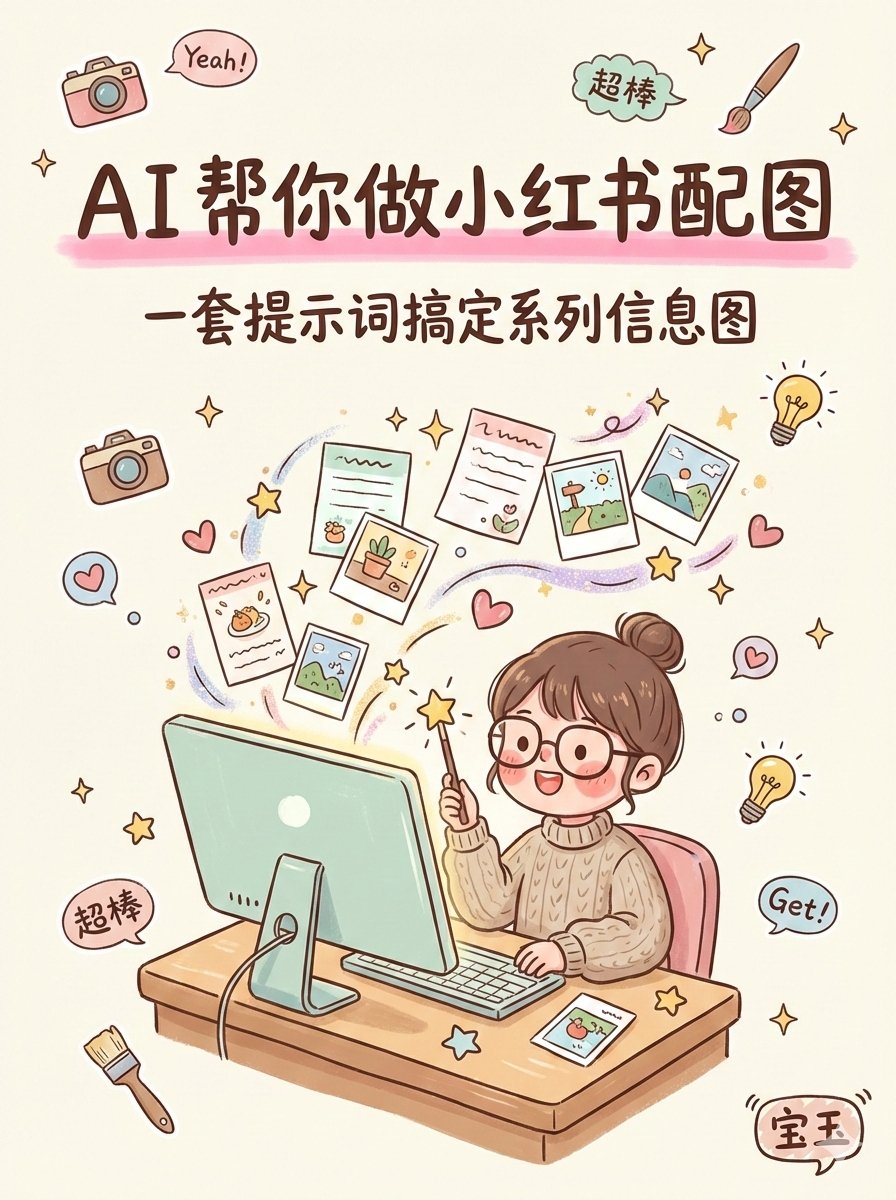 AI帮你做小红书配图 小红书风格图片提示词