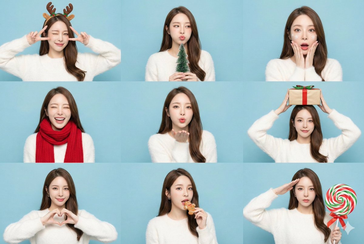 圣诞特辑-圣诞限定大头贴，9格甜度满格