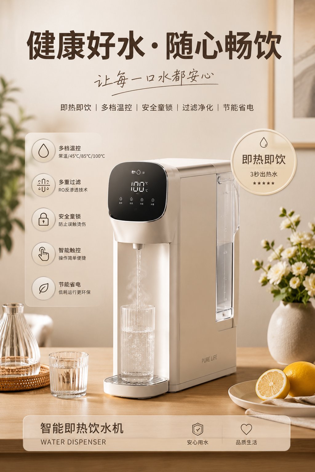 高质感咖啡壶家电广告海报
