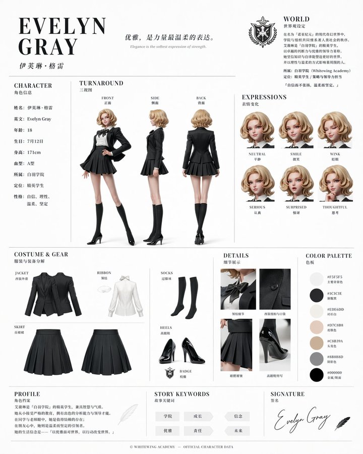 GPT Image 2 提示词 官方角色设定资料卡