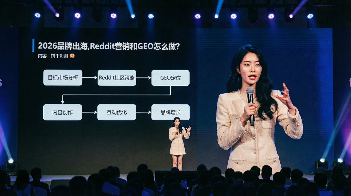 人物放到一个逼格拉满的大会现场