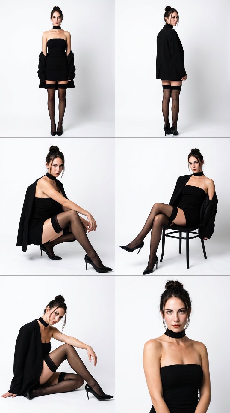 高级时装工作室照片拼贴画