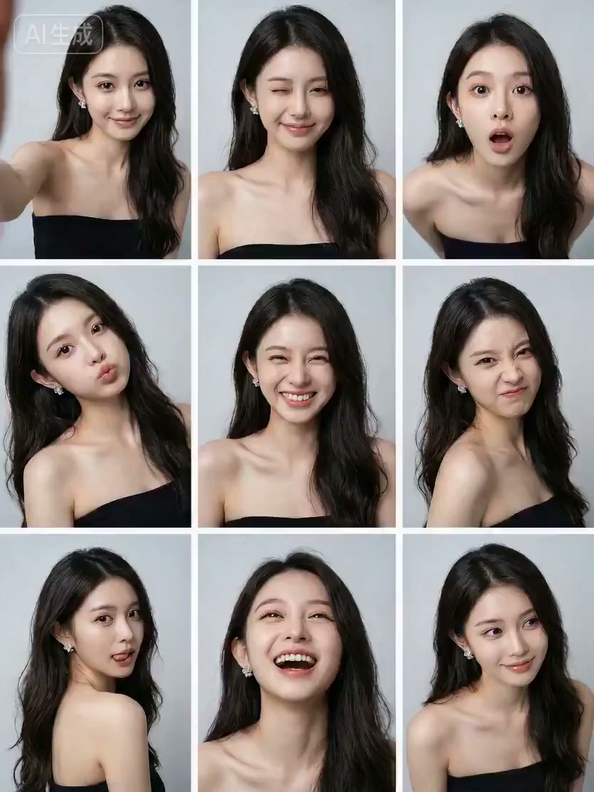 九宫格美少女打破边框的混乱互动