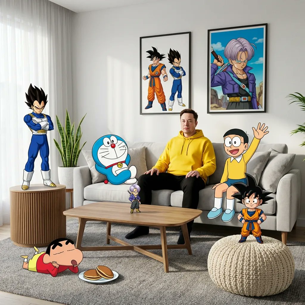 打破次元壁：现实与动漫角色的梦幻客厅