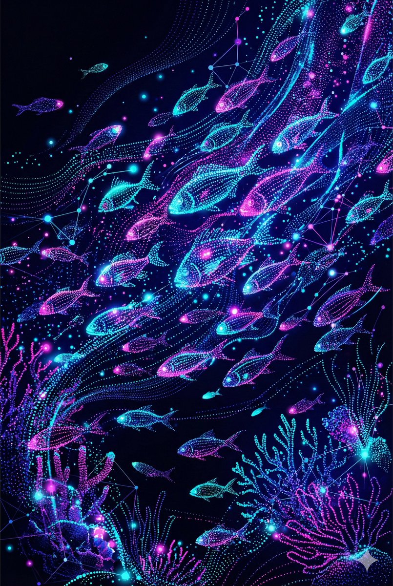 璀璨霓虹光点构成的赛博朋克梦境