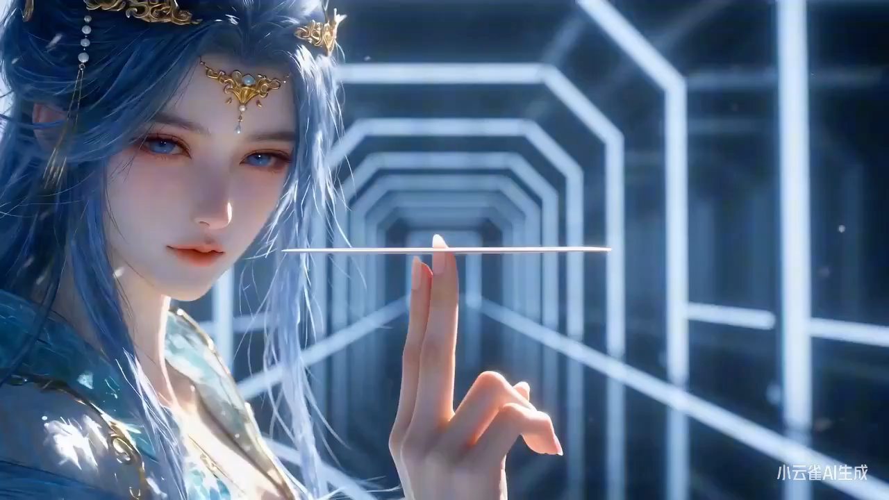 红裙猫耳女王的扑克魔术变身