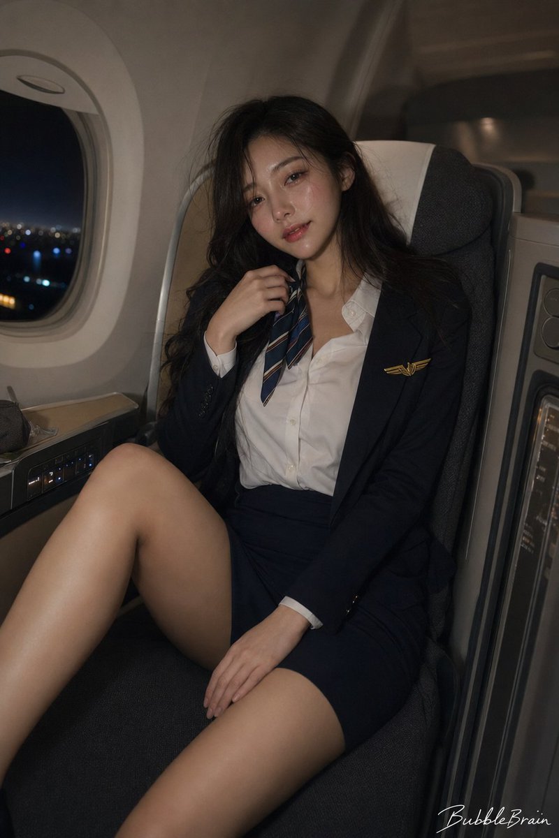 夜航日籍空姐温婉写照