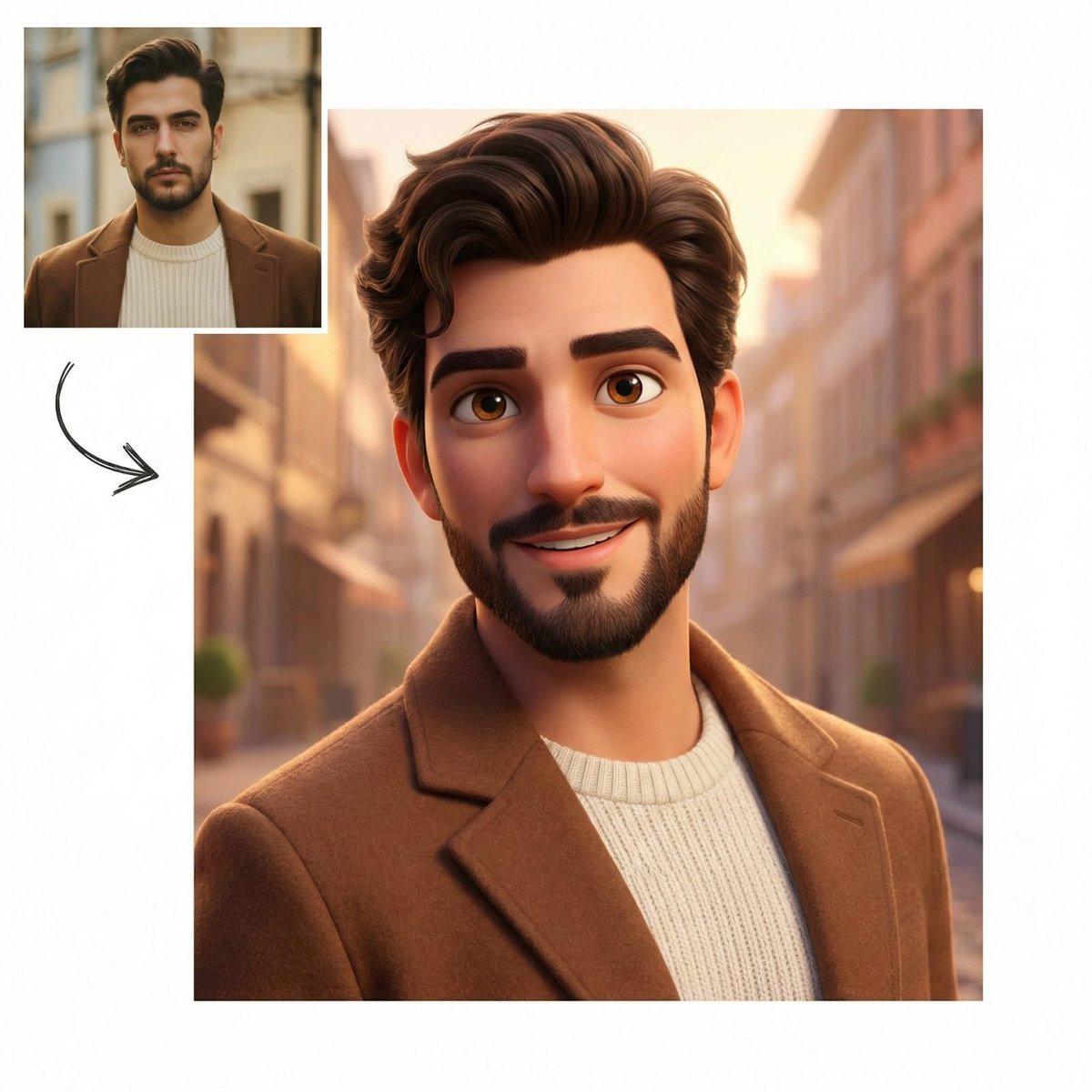真人照片一键转皮克斯风格3D人像