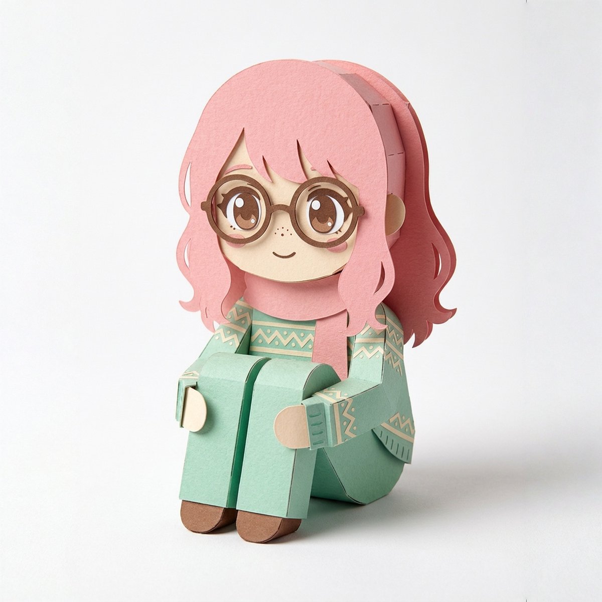 照片转超萌SD纸艺展开图与成品
