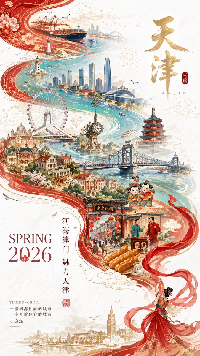 国潮双重曝光下的魅力天津城