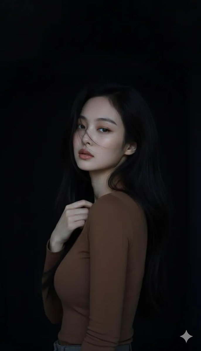 暗调极简光影中的高级感杂志人像