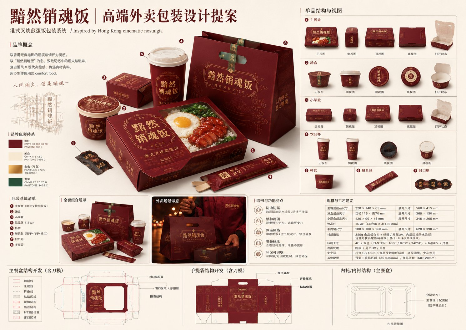 高端外卖包装设计提案板