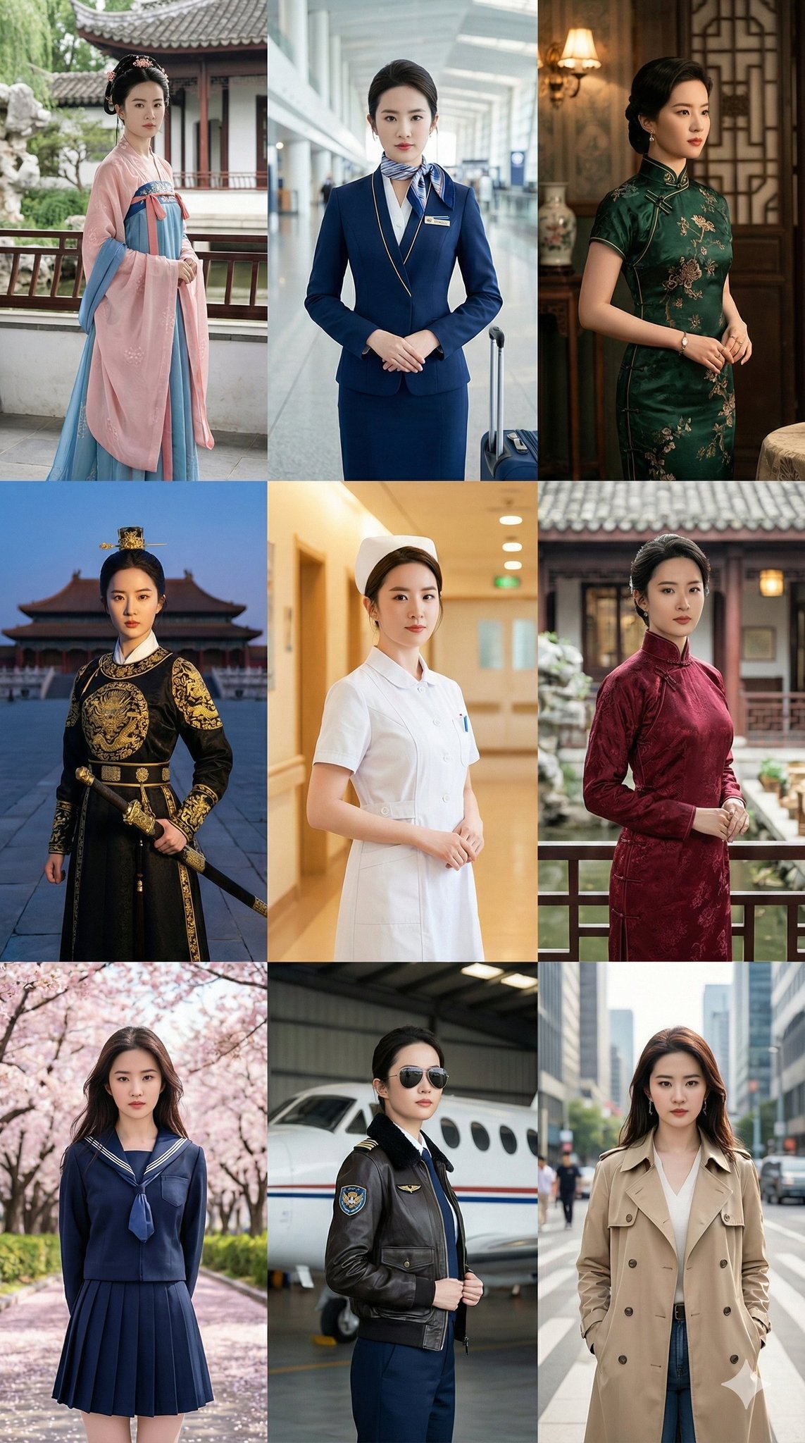 人物的9种服装风格和背景