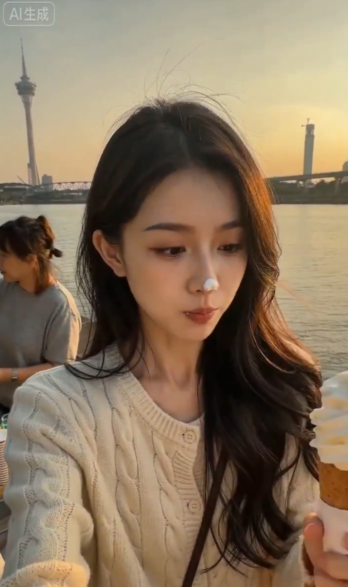 Seedance2.0台湾女友淡水河岸夕阳约会短片