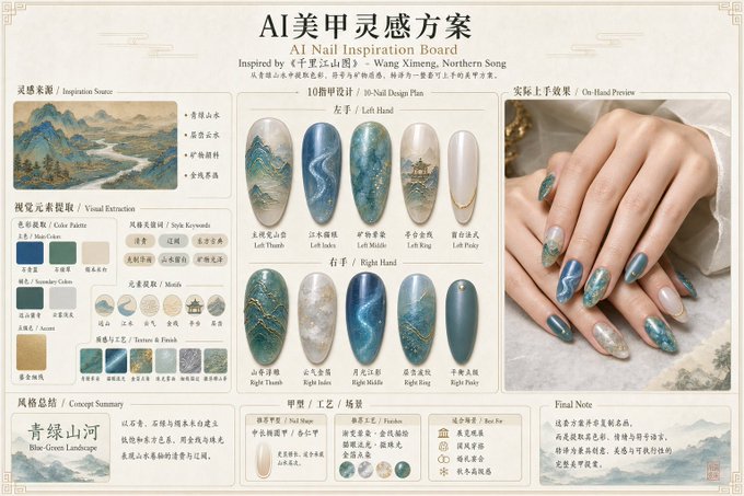 AI美甲灵感方案
