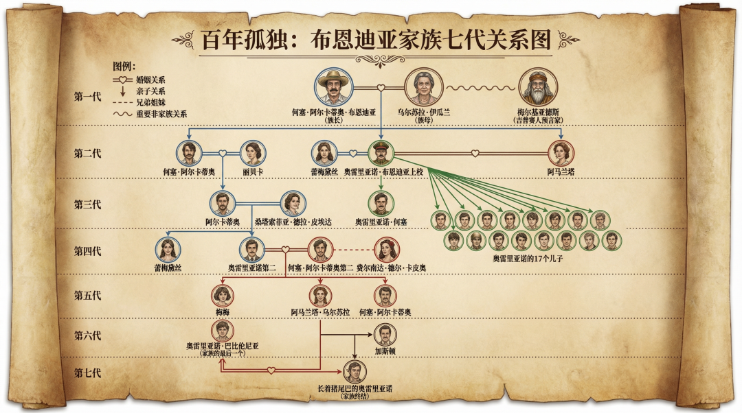 百年孤独人物关系图