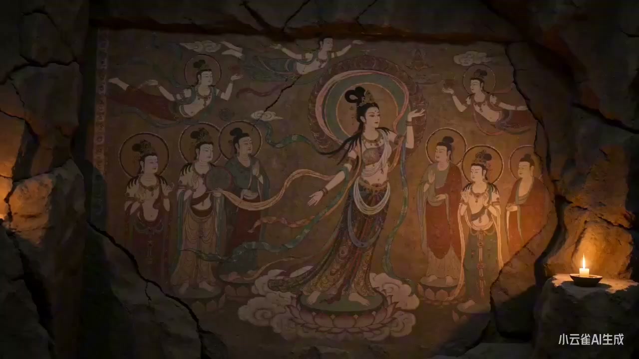 敦煌飞天破壁而出的奇幻三维瞬间