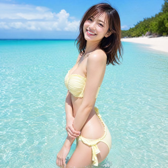蔚蓝海岸比基尼美女