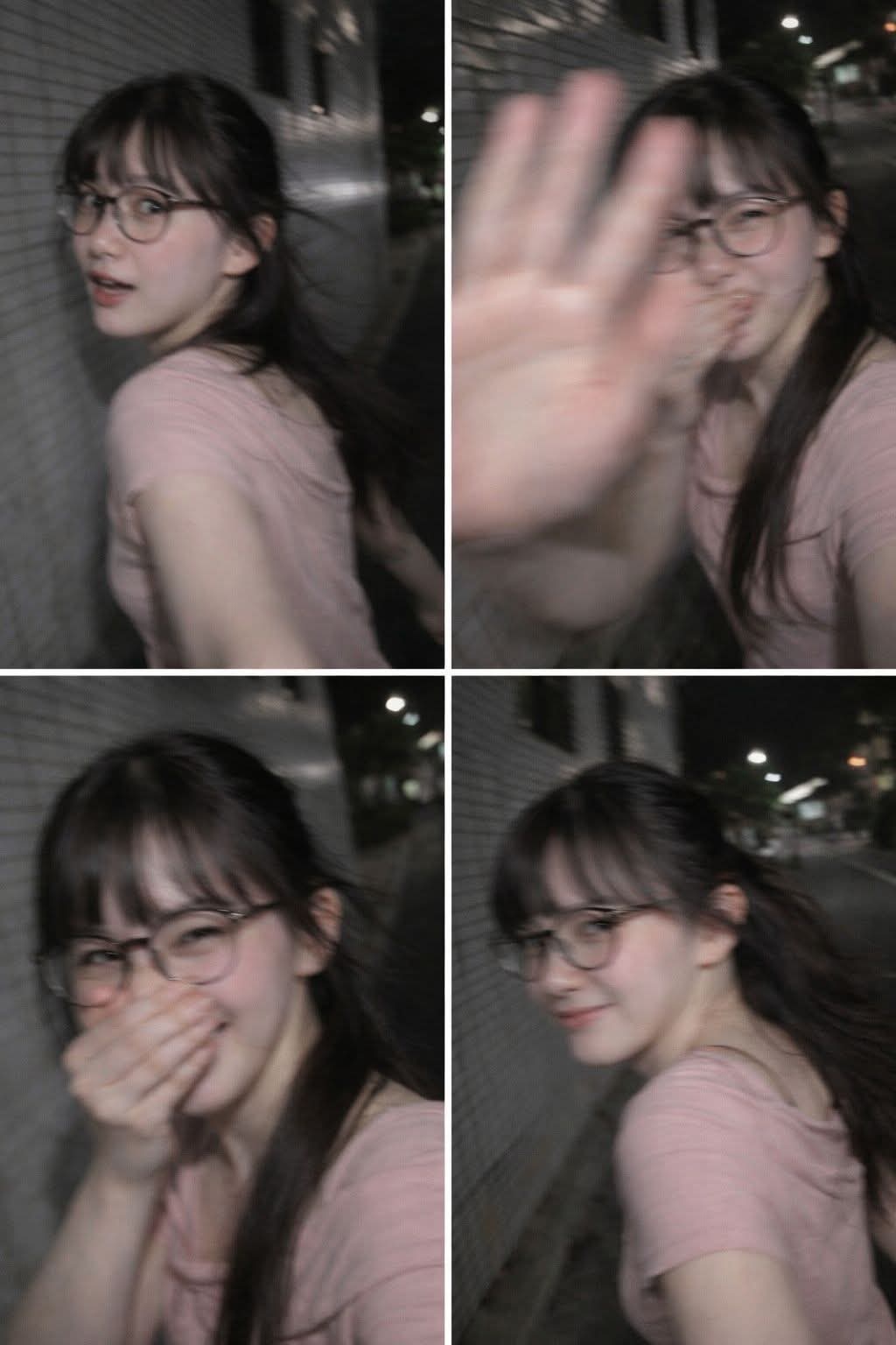 东京夜行羞涩抓拍