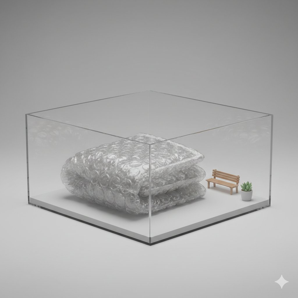3D微缩世界中的透明气泡膜时尚手机艺术