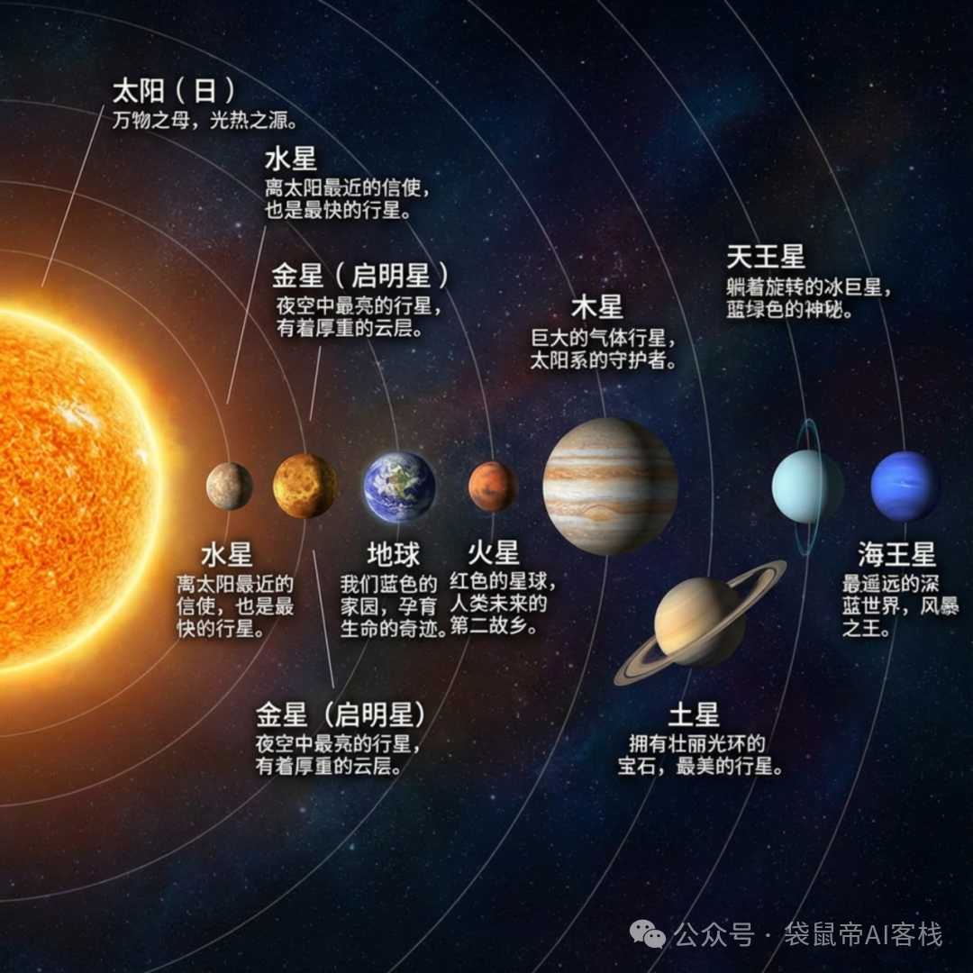 太阳系行星科普图