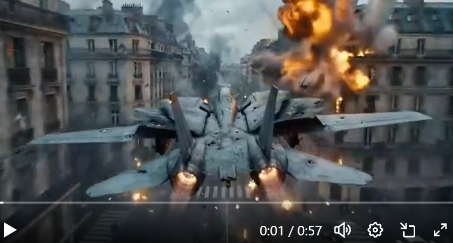 Seedance2.0巴黎上海旧金山变形战机一镜到底