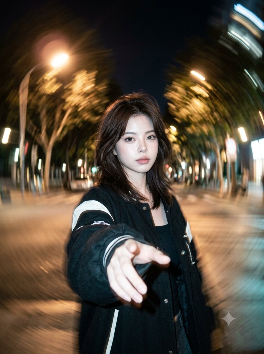 CCD复古长曝光夜景人像