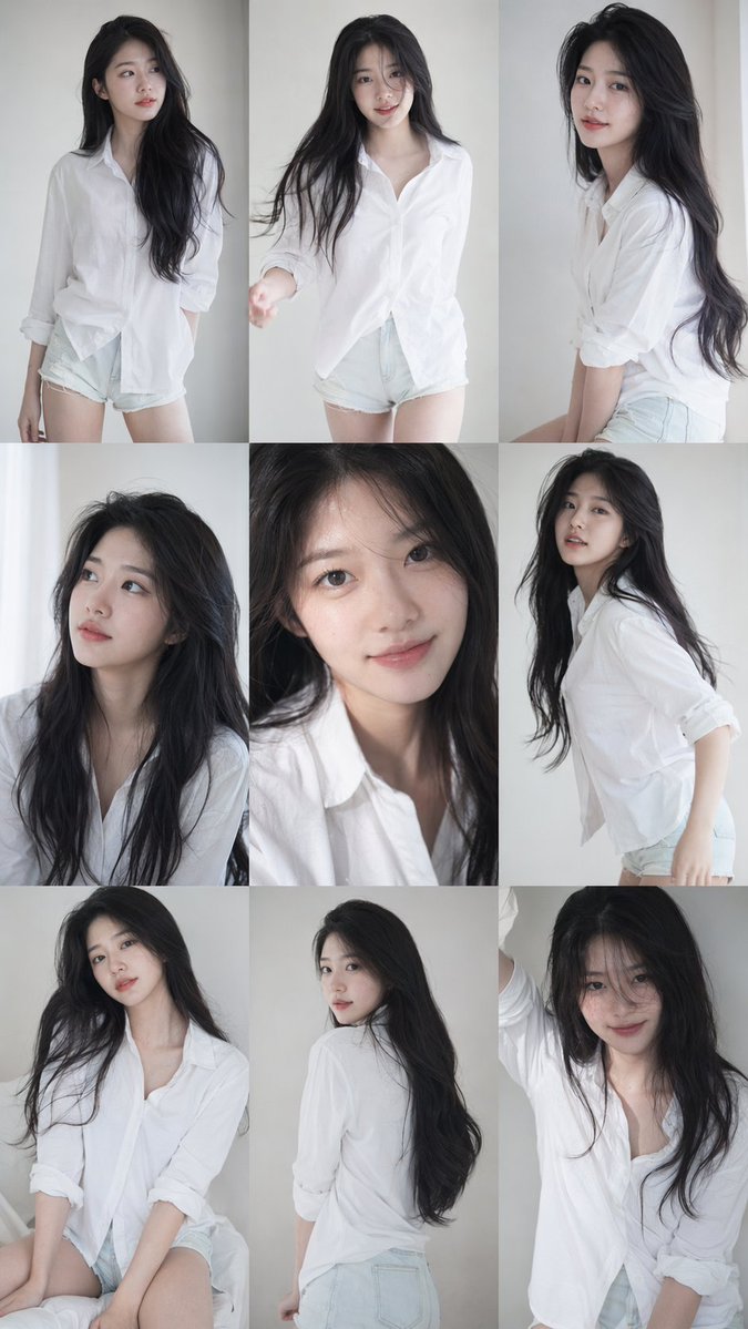 GPT Image 2 提示词 韩系偶像九宫格写真集