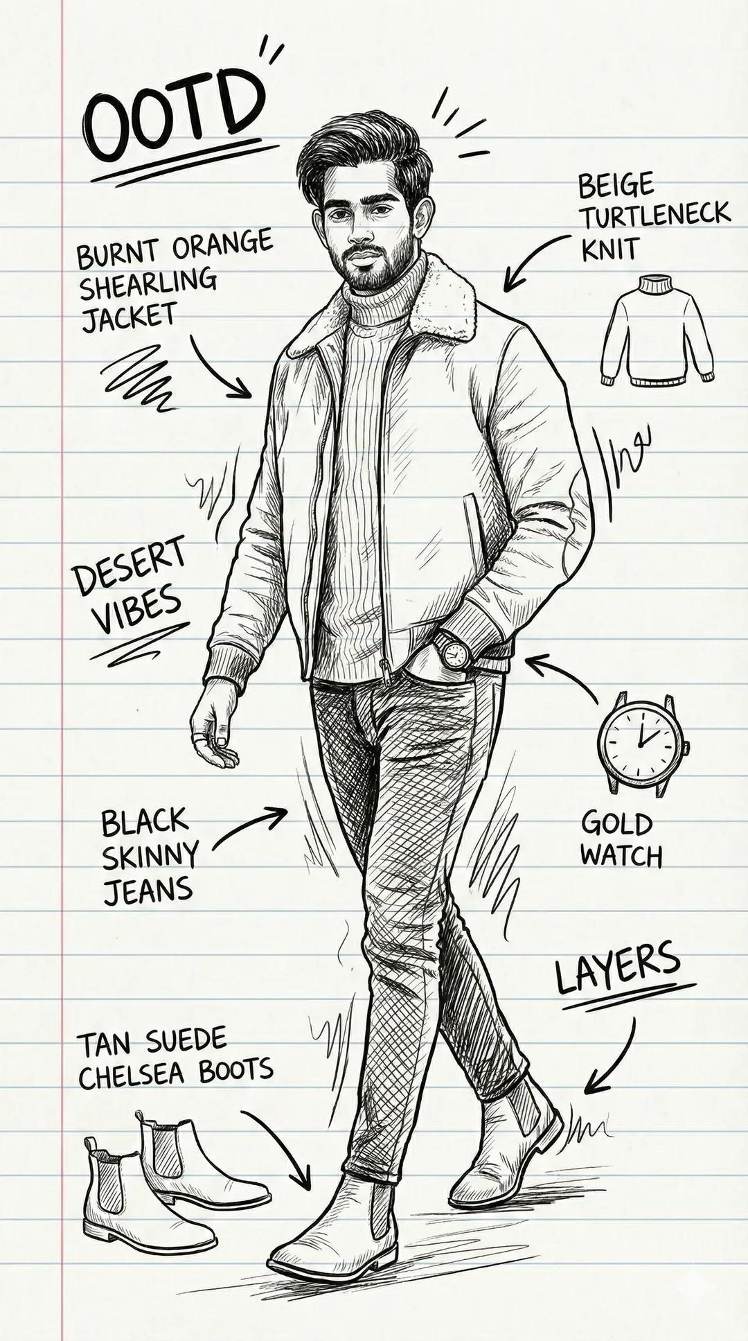 OOTD手绘涂鸦分解