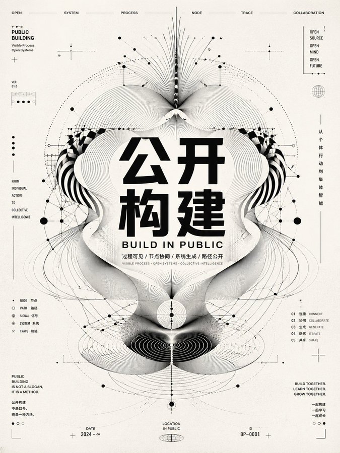 黑白光学抽象概念海报设计